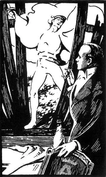 “In the dark entrance there appeared a flaming figure.” — W. Graham Robertson, The Napoleon of Notting Hill (1904)