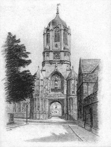 Christ Church, “Tom” Tower, Oxford — from The Charm of Oxford (1920)