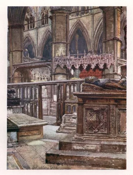 St. Edmund’s Chapel, Westminster Abbey — painted by John Fulleylove (1904)